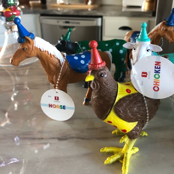 TARGET BULLSEYE Toys Lot Of 8 Target Bullseye Party Hat Farm